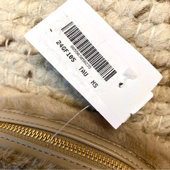 NWT GUESS Vanna Faux Fur (Clutch) – Luxe Gold-Tone Hardware Rhinestone Detail - Picture 10 of 11